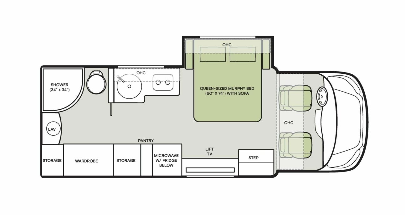 2024 Tiffin Motorhomes Midas 24MT Floorplan Image